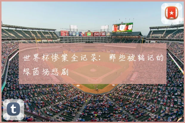 世界杯惨案全记录:那些被铭记的绿茵场悲剧